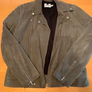 Topman grey suede biker jacket